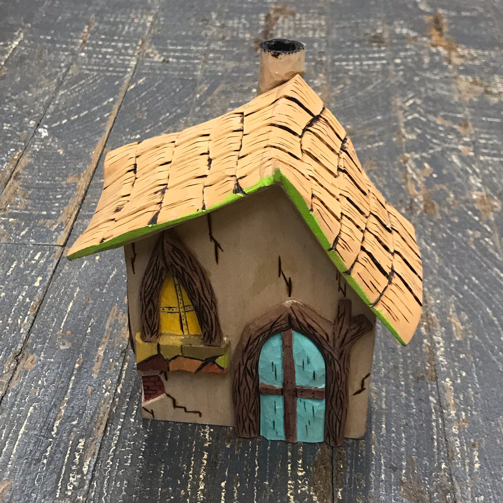 Hand Carved Wooden Fairy Garden Cobbler's Cottage Miniature House #5