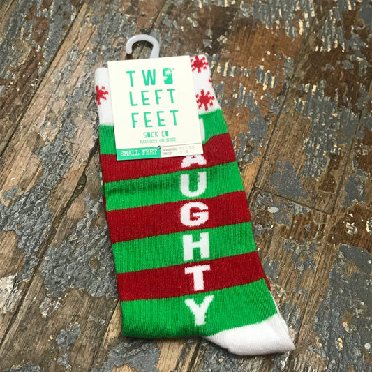 Naughty Nice Holiday Two Left Feet Pair Socks