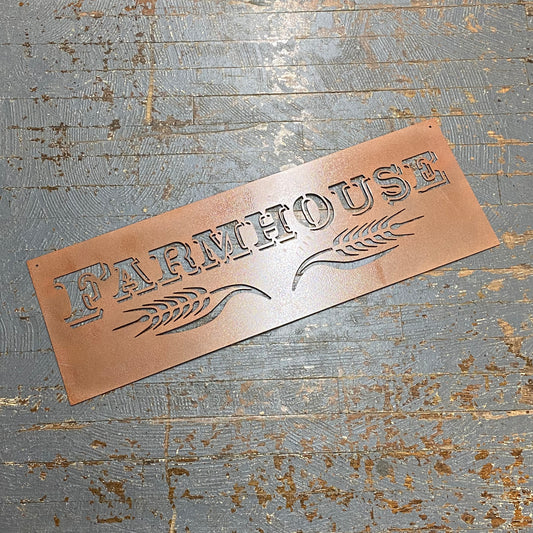 Farmhouse Wheat Metal Sign Wall Hanger