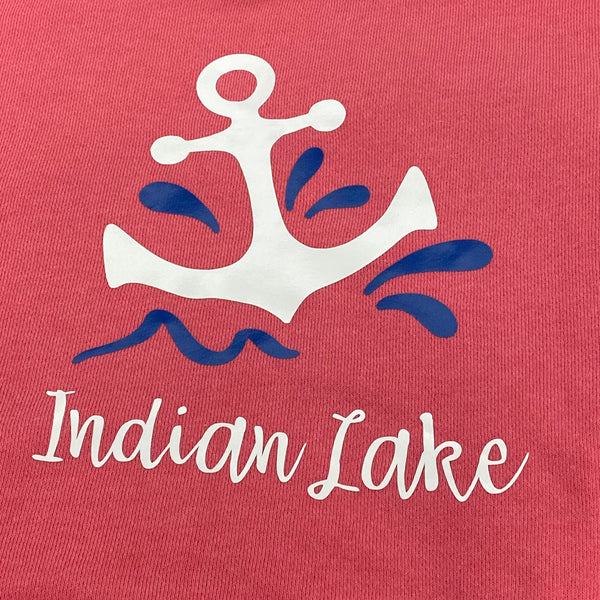 Indian Lake Anchor Splash Graphic Designer Long Sleeve Crew Neck Sweatshirt