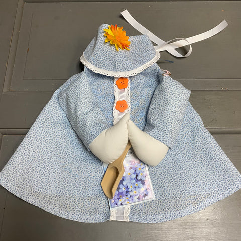 Goose Clothes Complete Holiday Goose Outfit Blue Floral Garden Seed Dress and Hat Costume