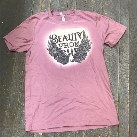 Beauty from Ashes Isaiah 61:3 Bleached Graphic Designer Short Sleeve T-Shirt