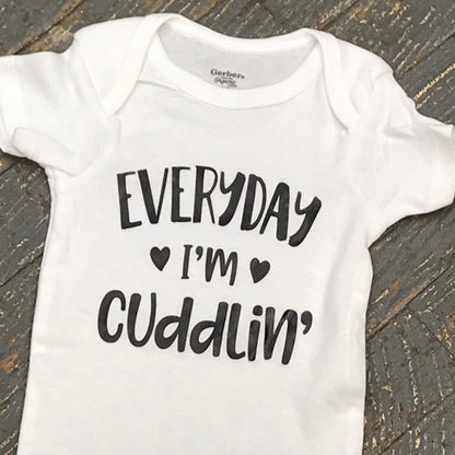 Everyday I'm Cuddlin' Onesie Bodysuit One Piece Newborn Infant Toddler Outfit