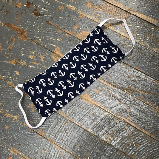 Nautical Anchor Handmade Cotton Cloth Face Mask Reversible Reusable