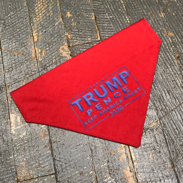 Trump Pence 2020 Red Dog Collar Pet Bandanna Neck Scarf Large