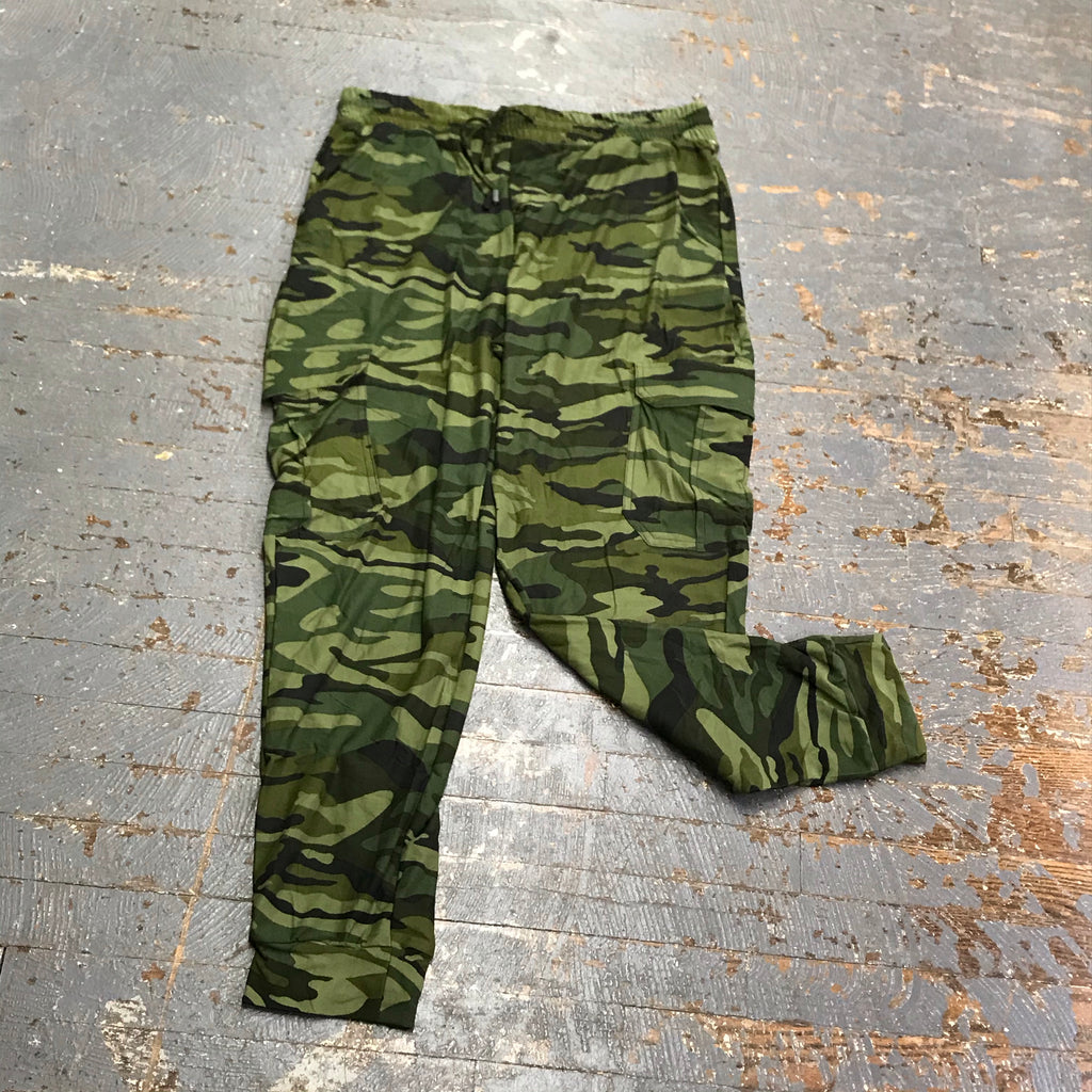 Military Green Camo Joggers Printed