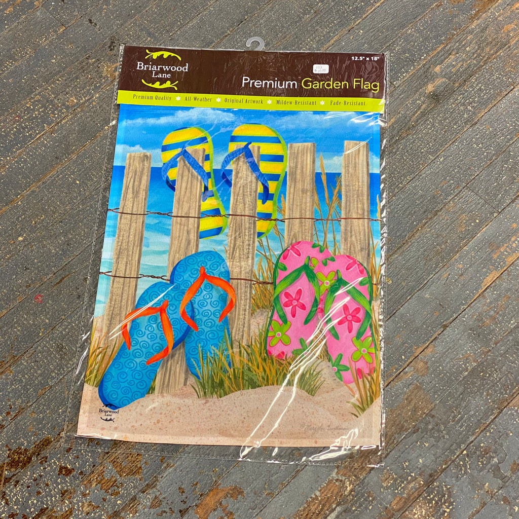 Toes in the Sand Beach Flip Flop Garden Flag