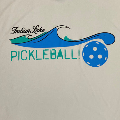 Indian Lake Pickleball Short Sleeve Shirt Grey Graphic Designer Tee