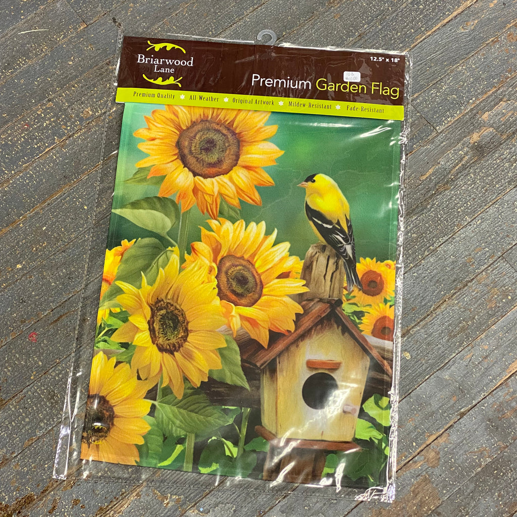 Goldfinch Bird Sunflower Garden Flag