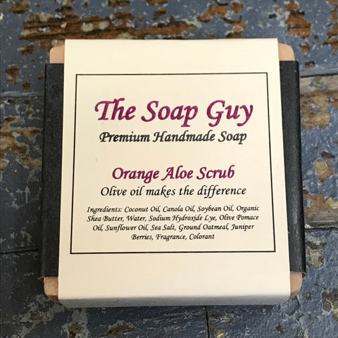 Bar Soap Cleansing Wash Premium Handmade Orange Aloe Scrub
