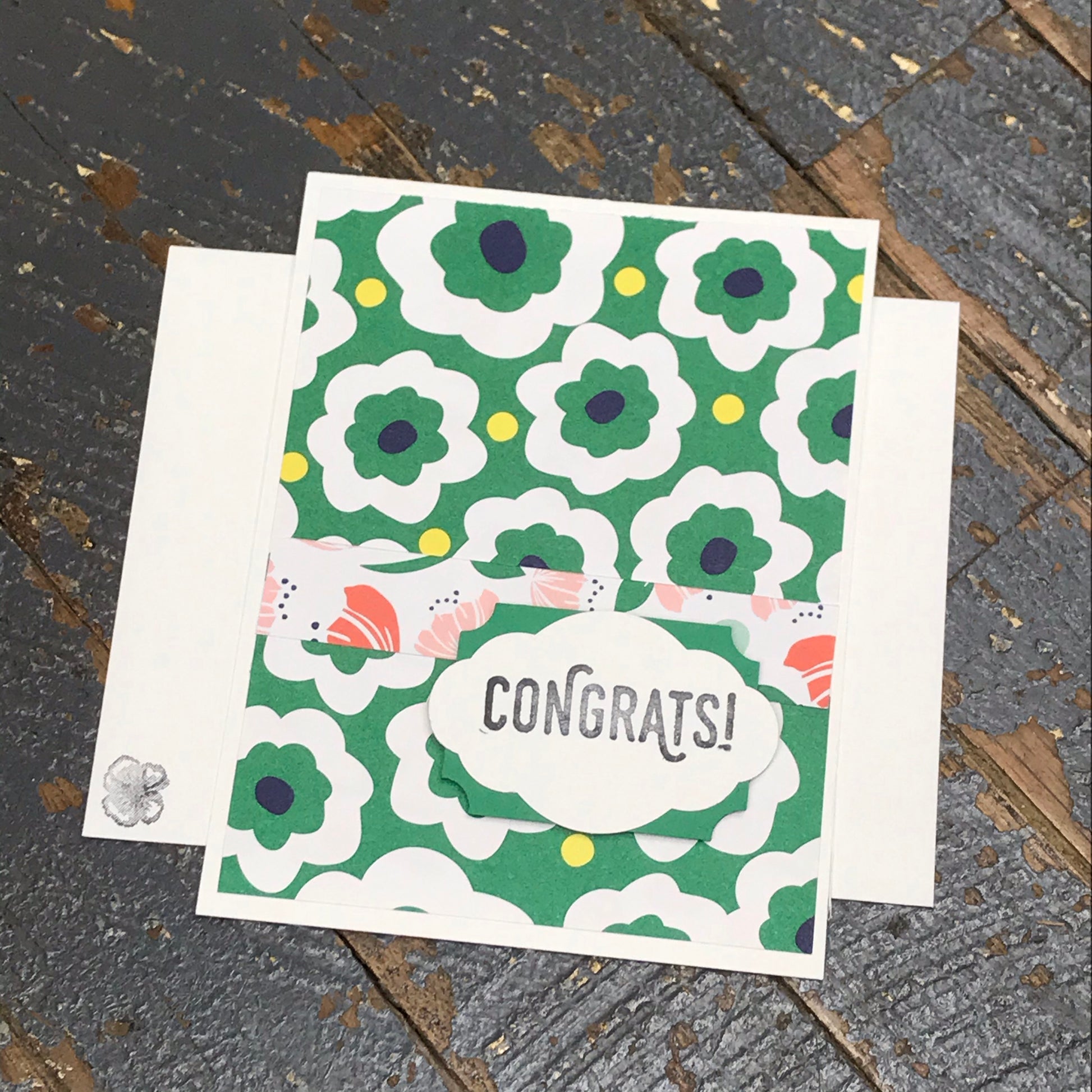 Congrats Flower Assortment Handmade Stampin Up Greeting Card with Envelope