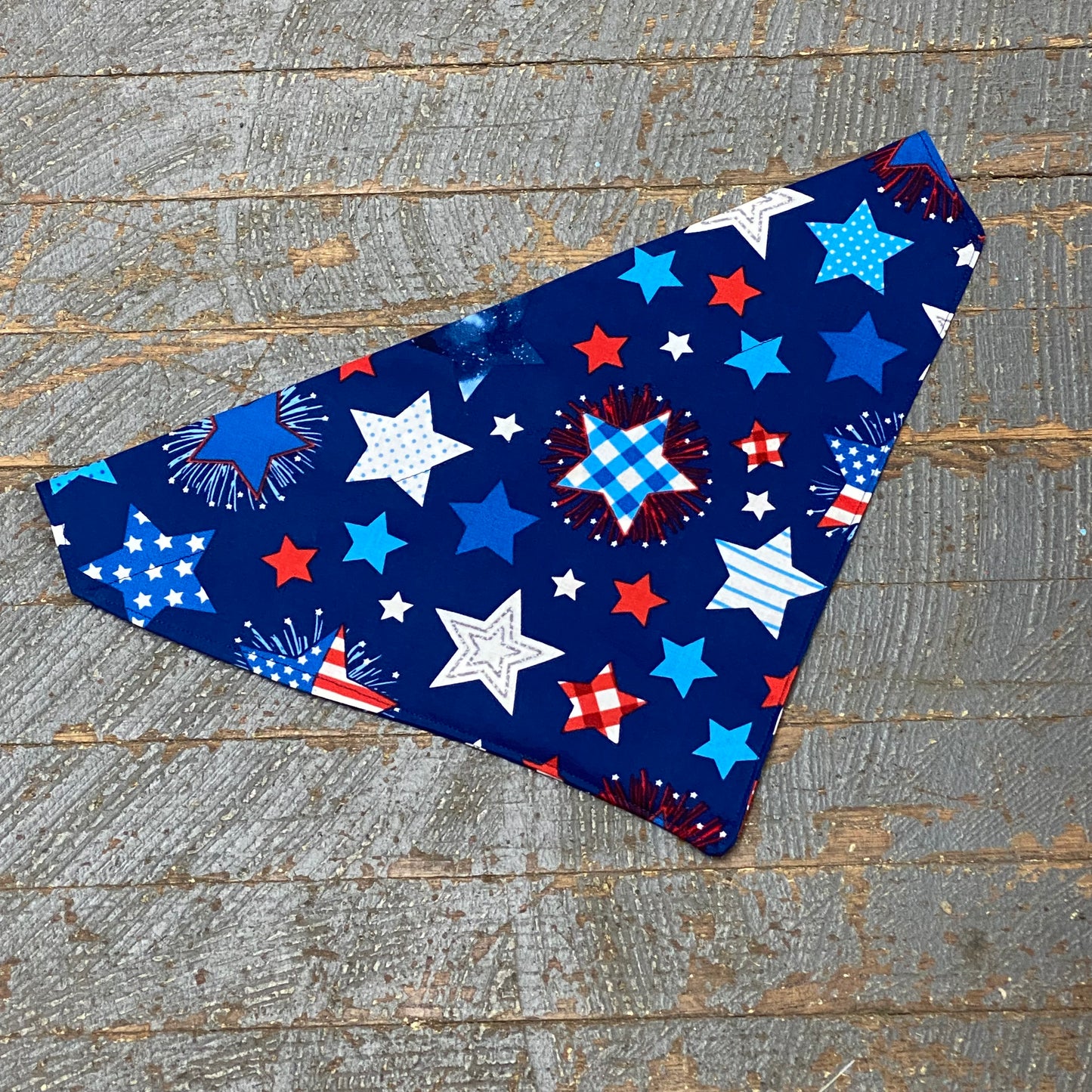 Dog Bone Patriotic Star Dog Collar Pet Bandanna Neck Scarf LG