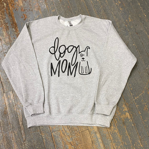 Dog Mom Graphic Designer Long Sleeve Crew Neck Sweatshirt
