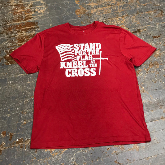 Stand for the Flag Kneel for the Cross Graphic Designer Short Sleeve T-Shirt