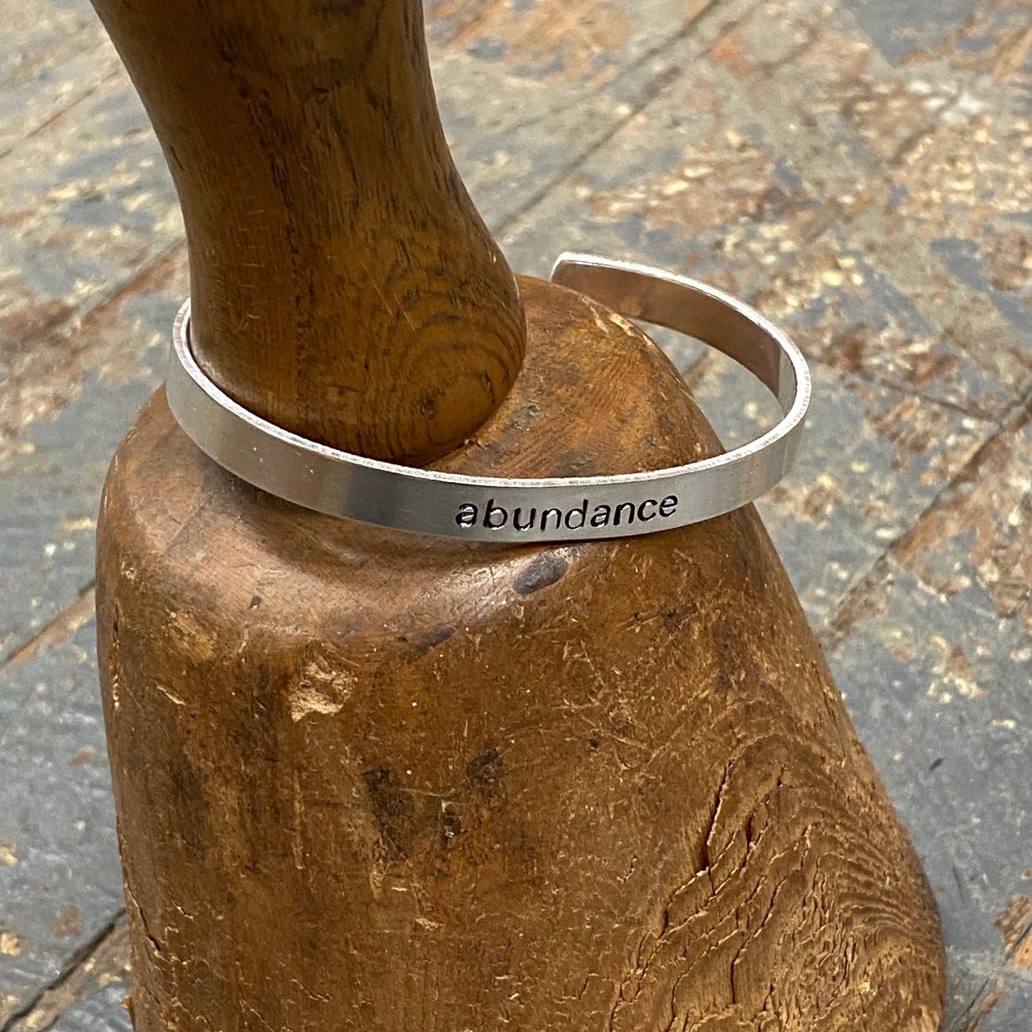 Abundance Custom Stamped Cuff Bracelet