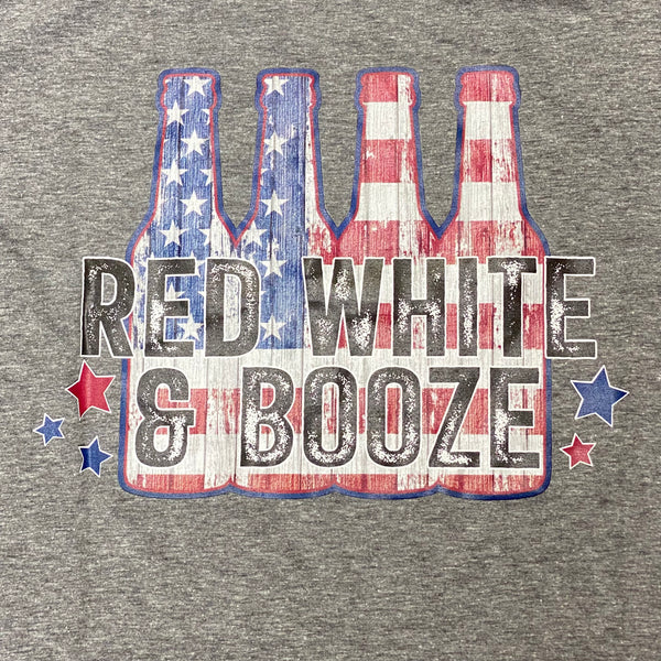 Red White Booze Graphic Designer Short Sleeve T-Shirt