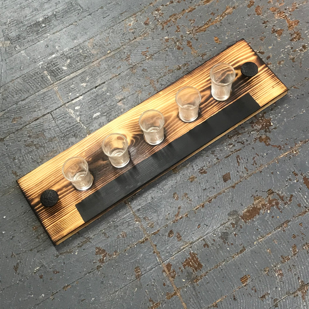 Hand Crafted Shot Board Tasting Sampler Server