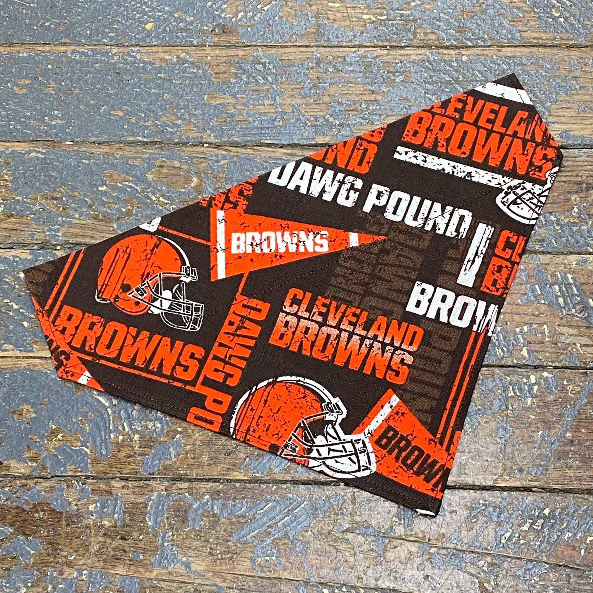 Cleveland Browns NFL Football Orange Dog Collar Pet Bandanna Neck Scarf MD