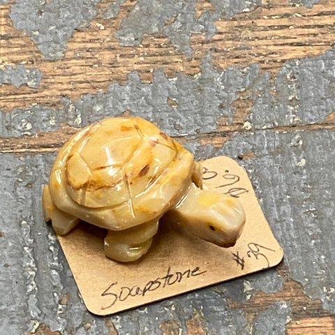 Soapstone Miniature Animal Figurine Turtle