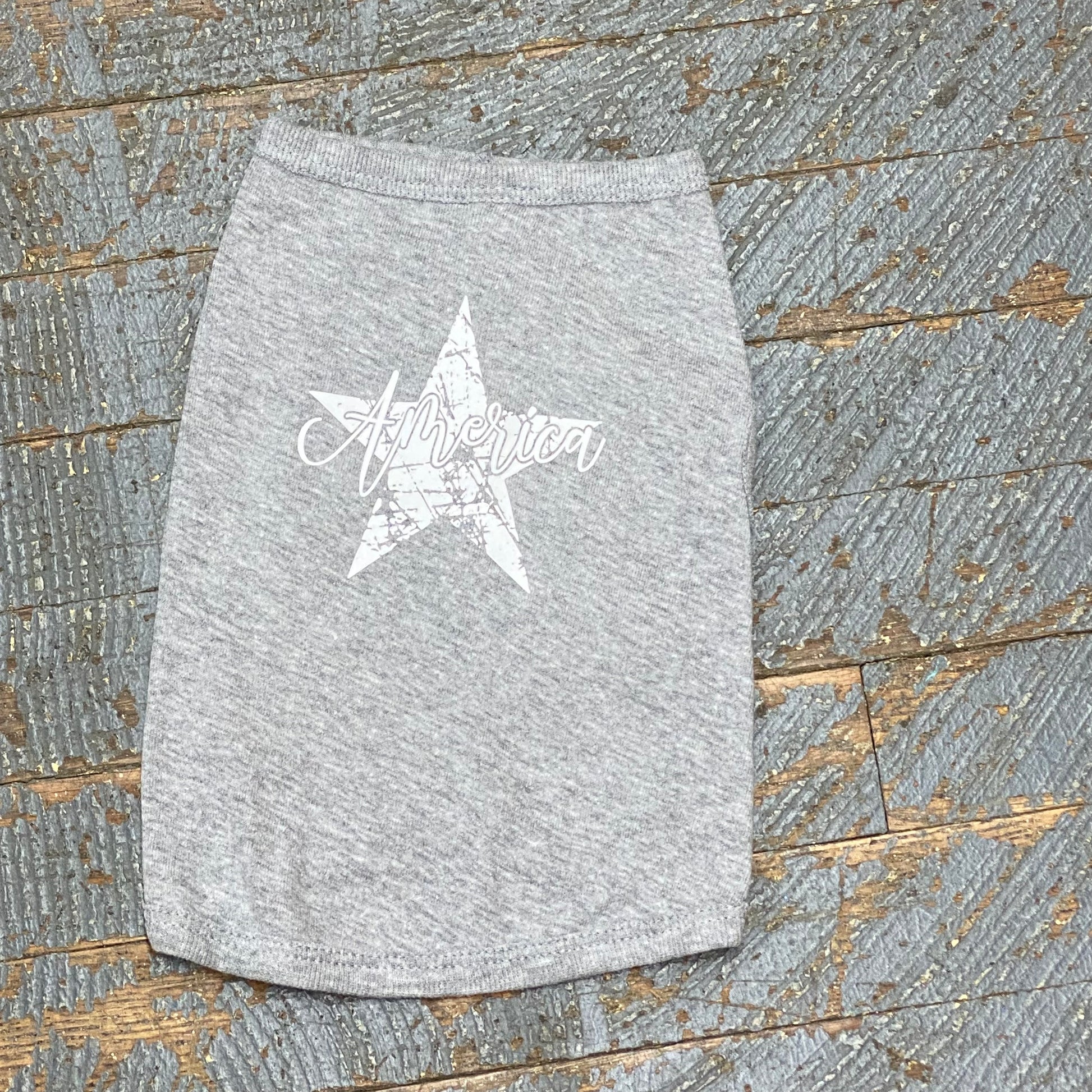 American Star Grey Dog Pet T-Shirt Doggie Skins Tank Apparel