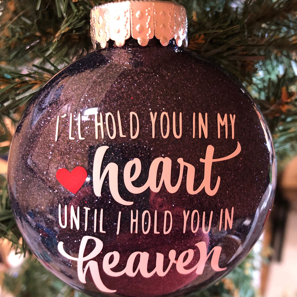 Holiday Christmas Tree Ornament Hold Heart Heaven