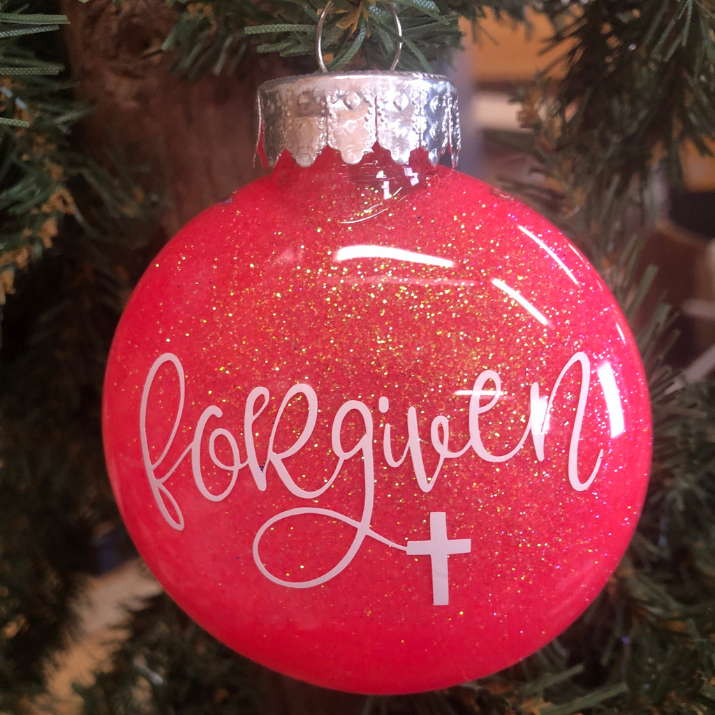 Holiday Christmas Tree Ornament Forgiven