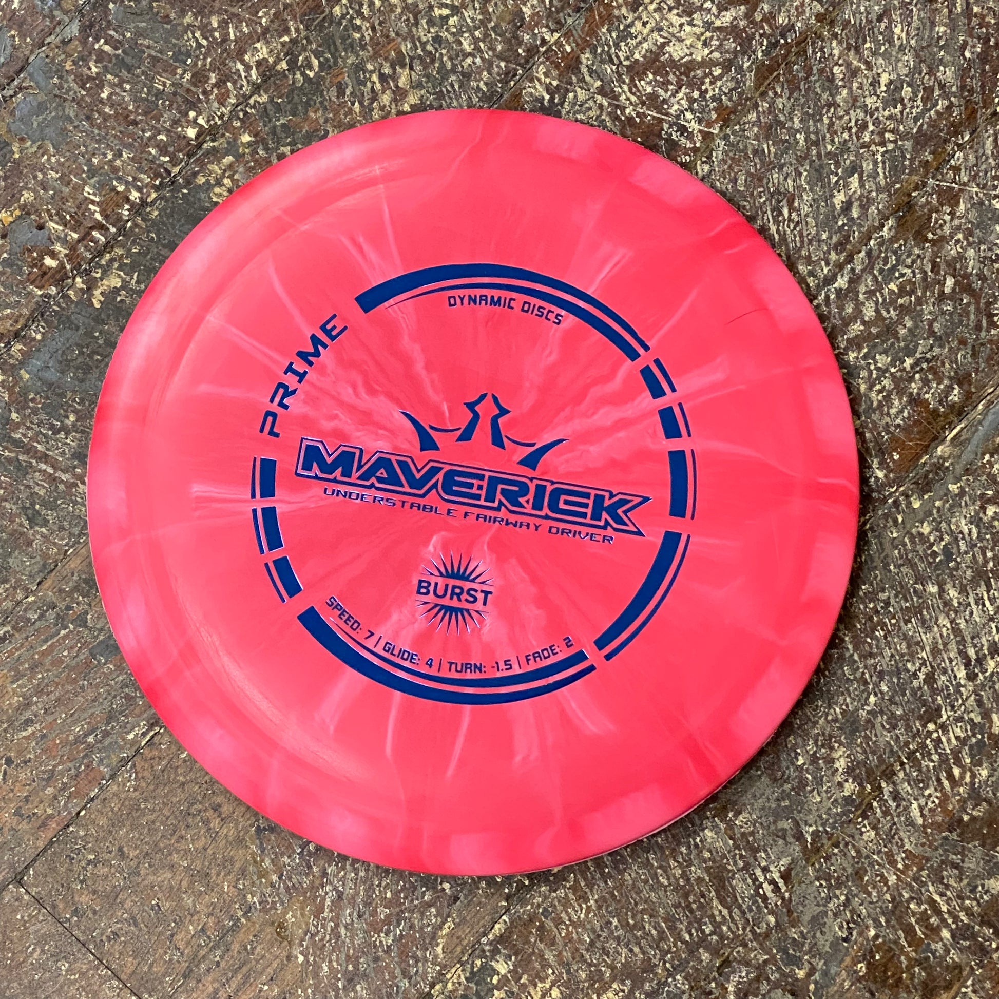 Disc Golf Fairway Driver Maverick Dynamic Disc Prime Burst Red