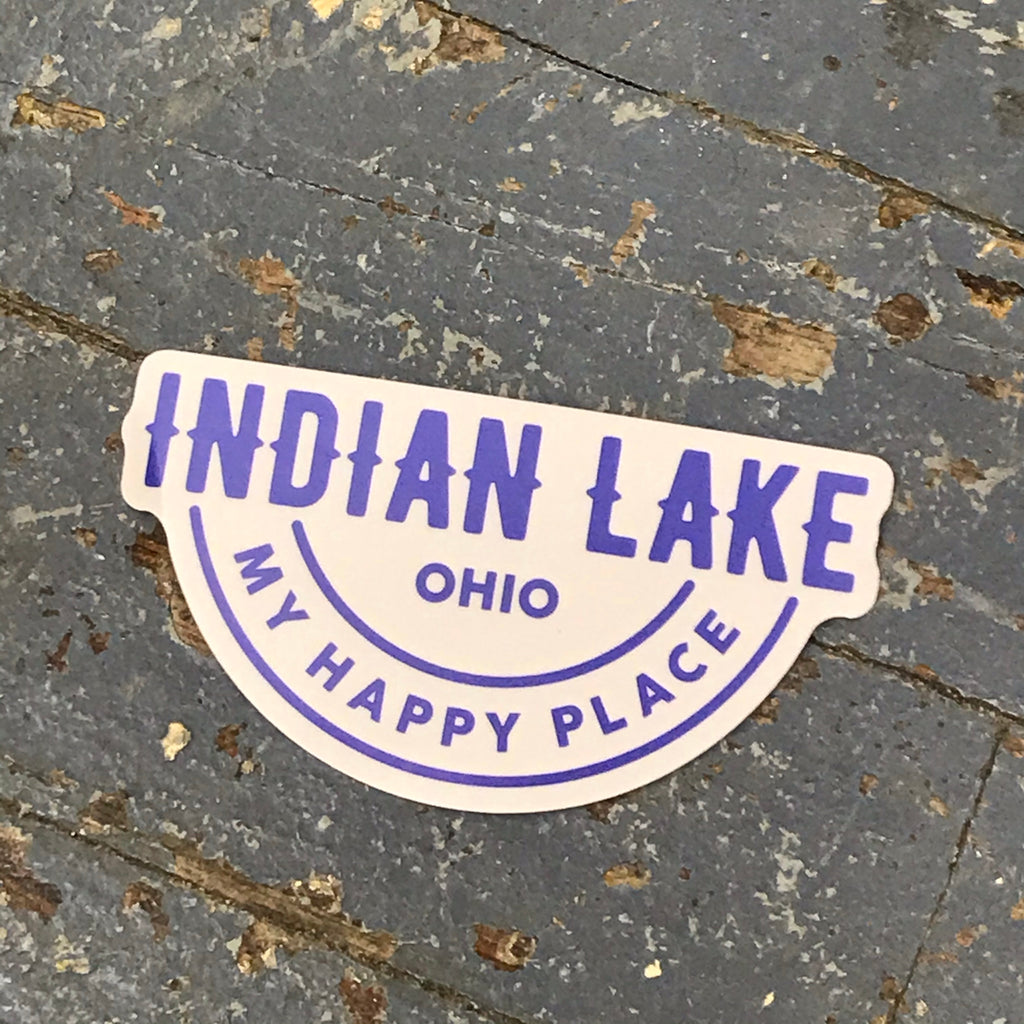 Indian Lake Ohio My Happy Place Large Sticker Decal