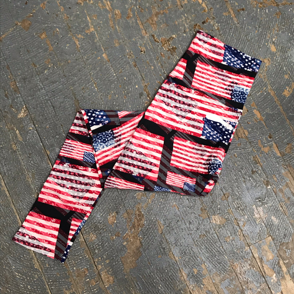 American Flag Leggings Printed