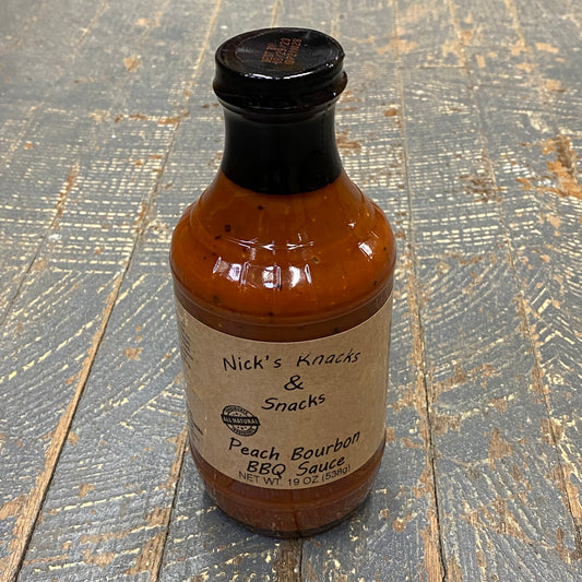 Nicks Snacks All Natural Peach Bourbon BBQ Sauce