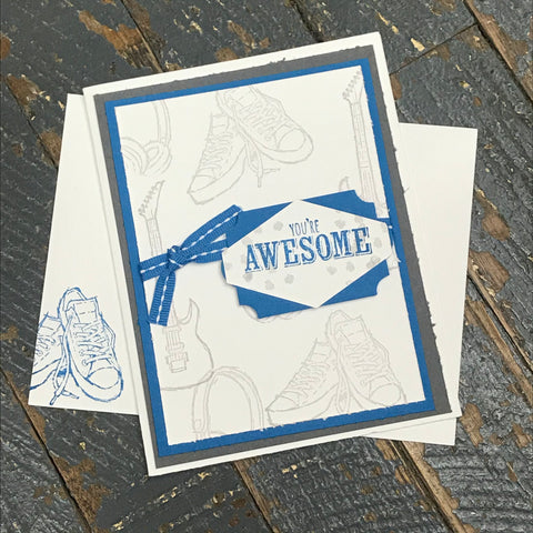 Your Awesome Shoes Handmade Stampin Up Greeting Card with Envelope