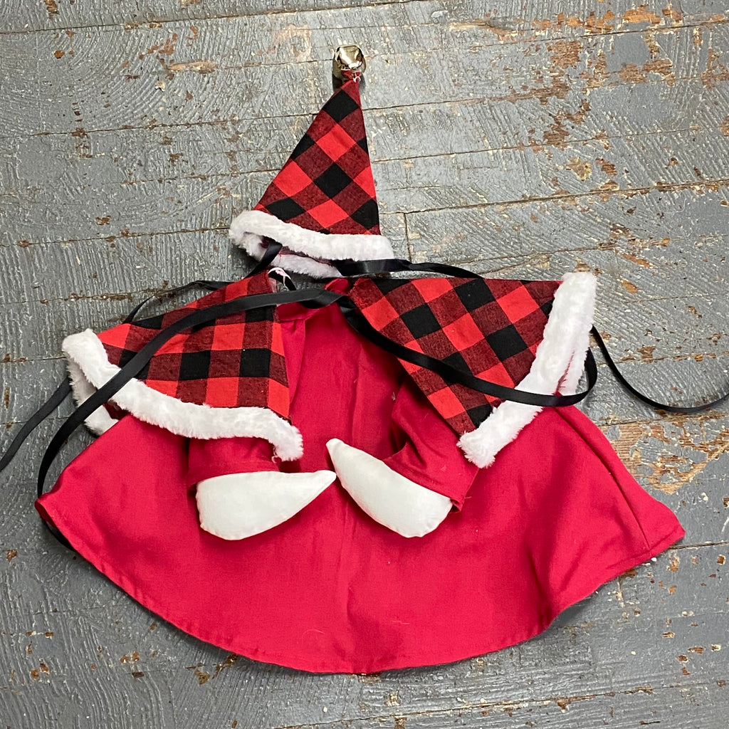 Goose Clothes Complete Holiday Goose Outfit Winter Buffalo Plaid Cloak Dress and Hat Costume