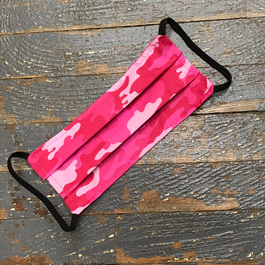 Pink Camo Handmade Cotton Cloth Face Mask Reversible Reusable