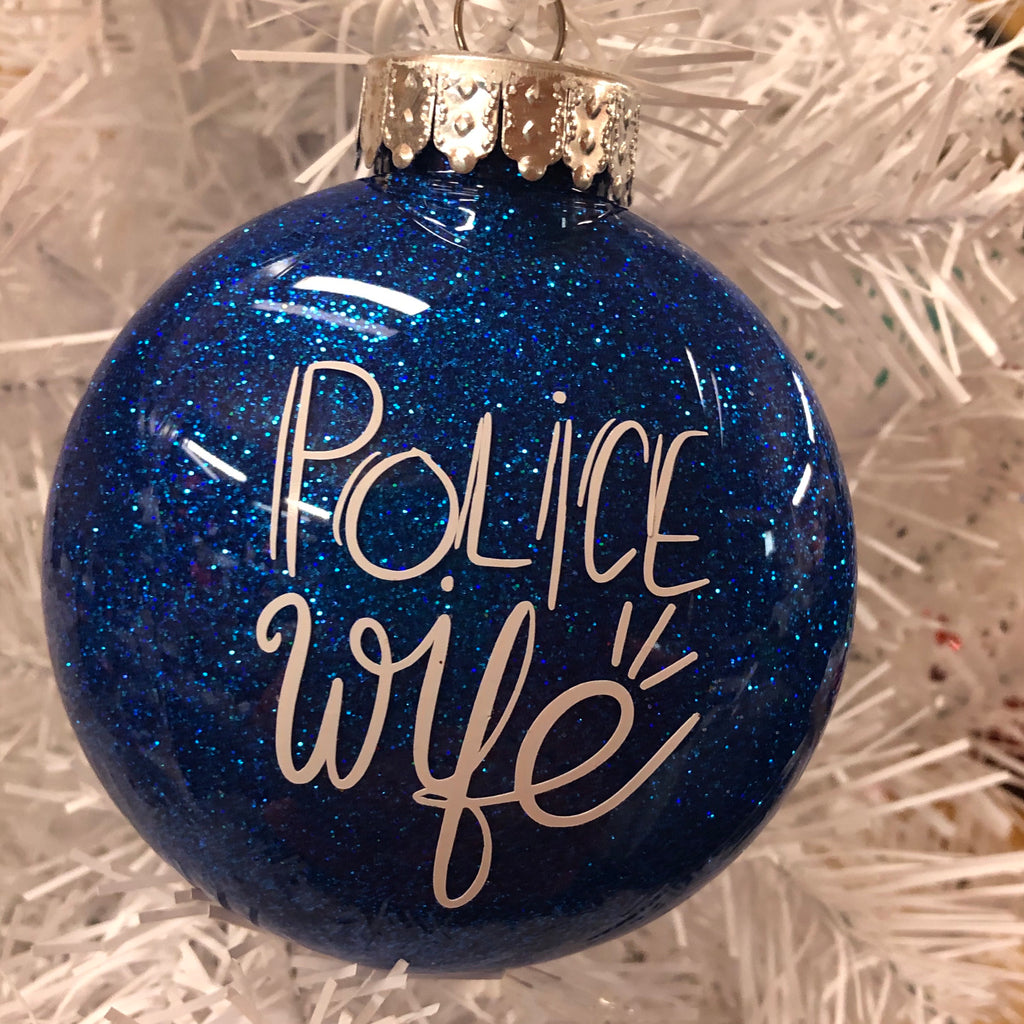 Holiday Christmas Tree Ornament Police Wife