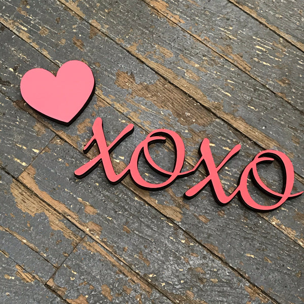 Laser Cut Wood Word Holiday Valentines Day XOXO Heart Set