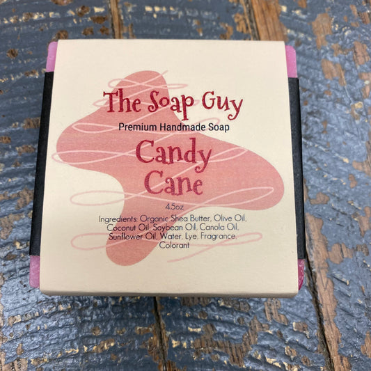 Bar Soap Cleansing Wash Premium Handmade Candy Cane