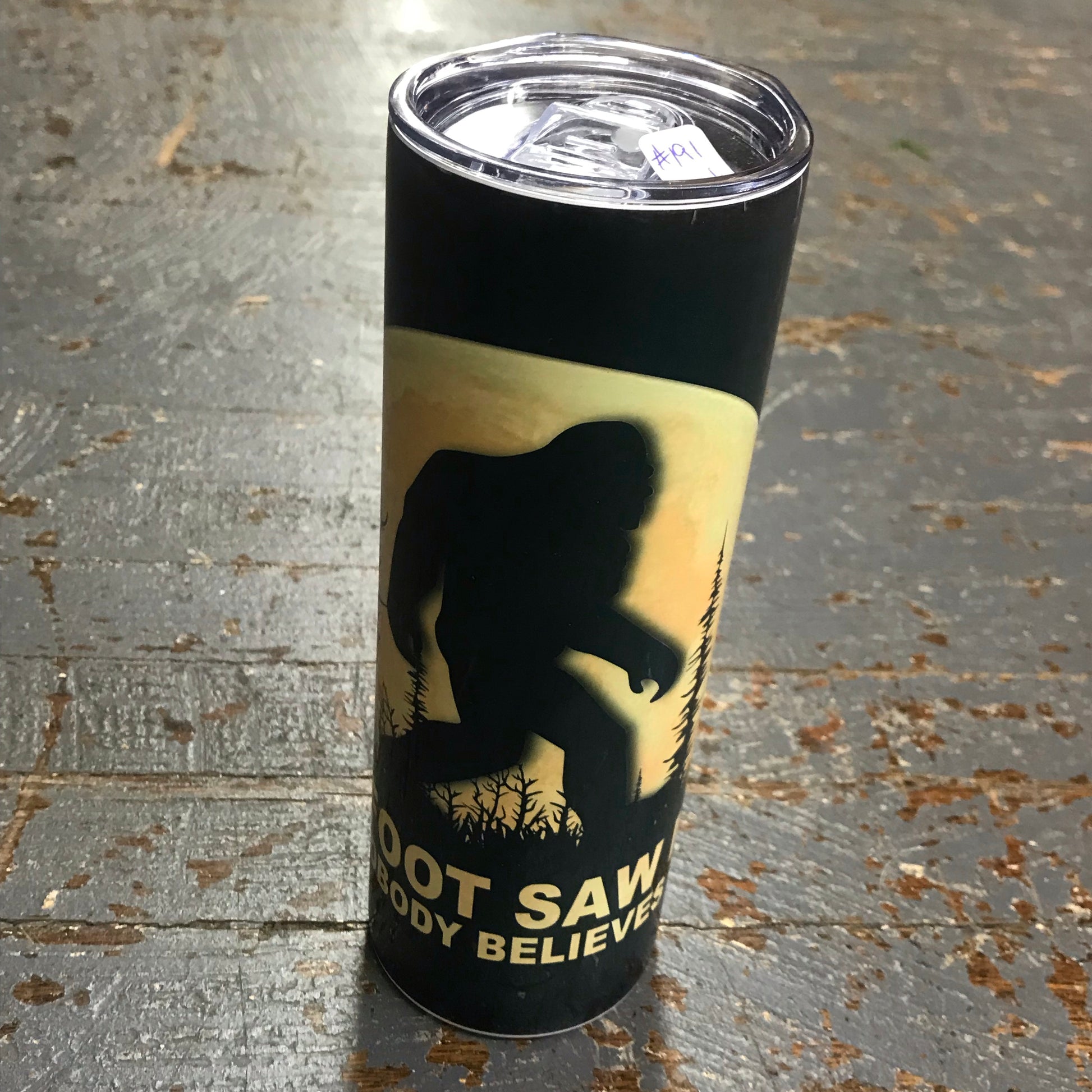 Big Foot Sasquatch Believe Tall Skinny Tumbler