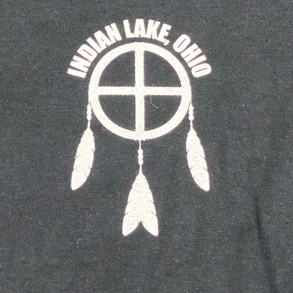 Indian Lake Ohio Both Shots Booster Graphic Designer Short Sleeve T-Shirt Front