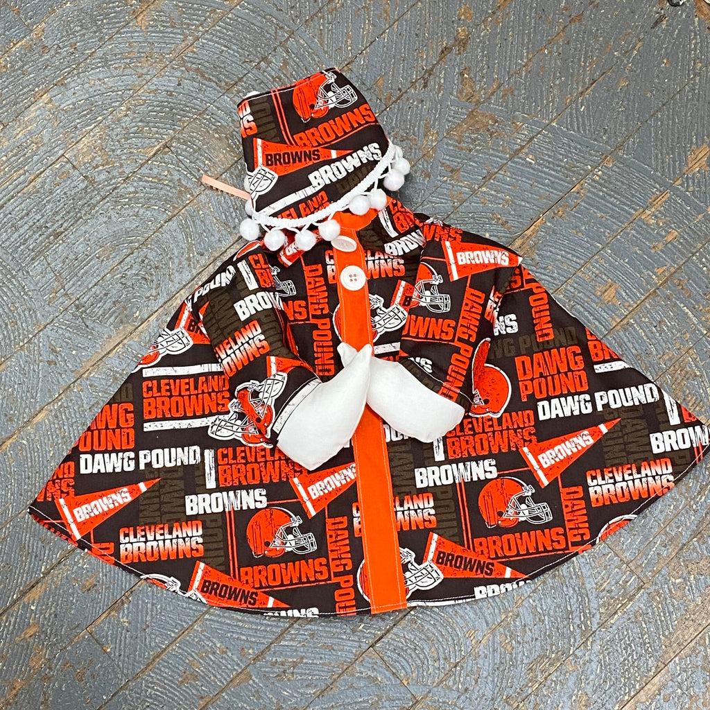 Goose Clothes Complete Holiday Goose Outfit Cleveland Browns Football Dress and Hat