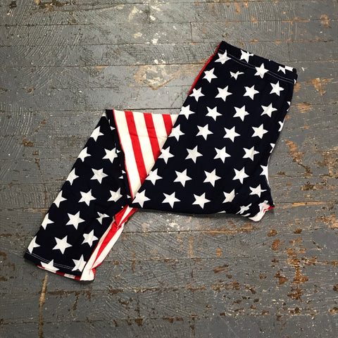American Flag Star Stripe Leg Leggings Printed