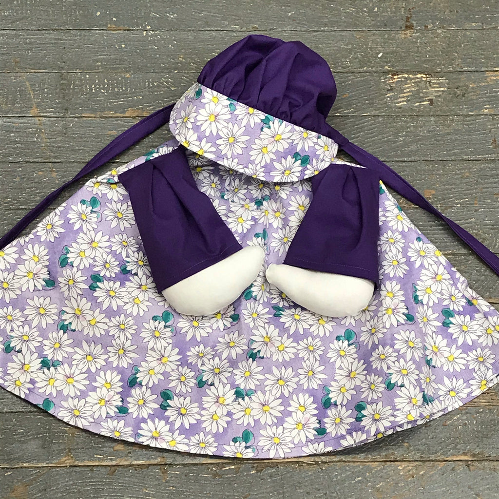 Goose Clothes Complete Holiday Goose Outfit Purple Daisy Floral Dress and Hat Costume