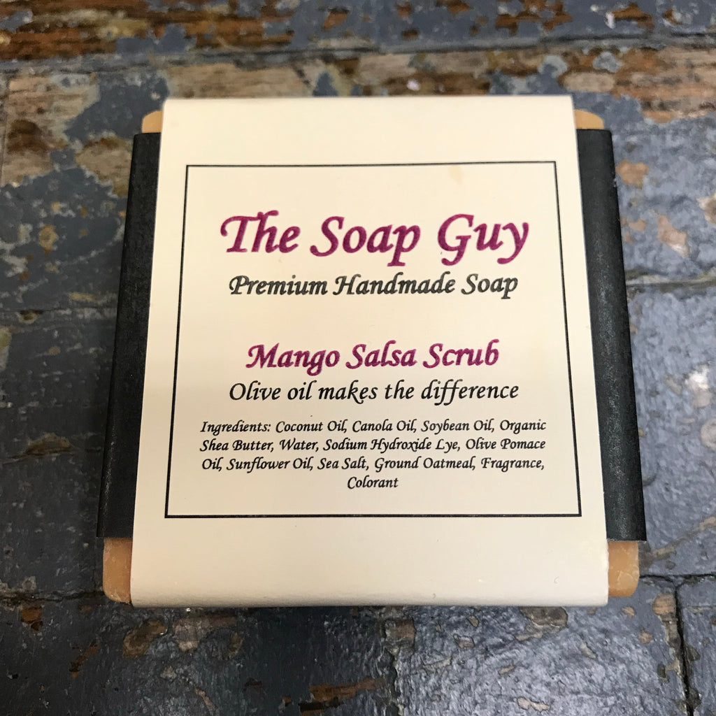 Bar Soap Cleansing Wash Premium Handmade Mango Salsa Scrub