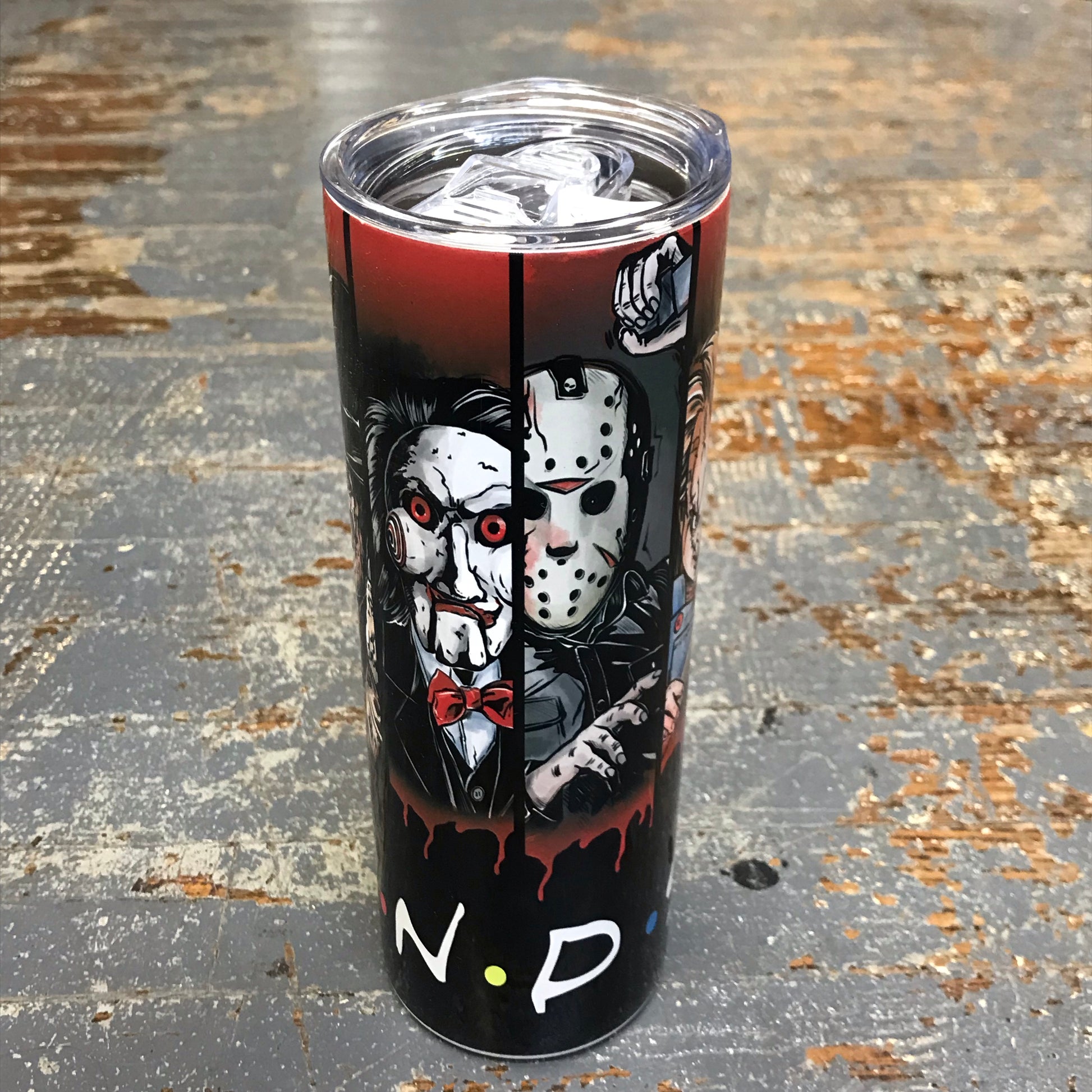 Halloween Villains FRIENDS Tall Skinny Tumbler