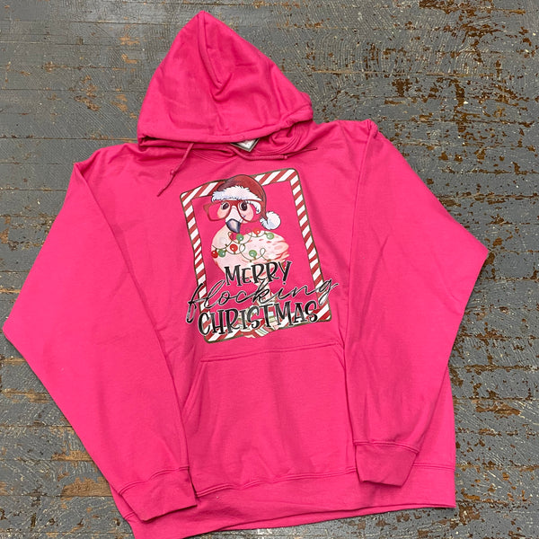 Merry Flocking Christmas Flamingo Graphic Designer Long Sleeve Sweatshirt Hoody