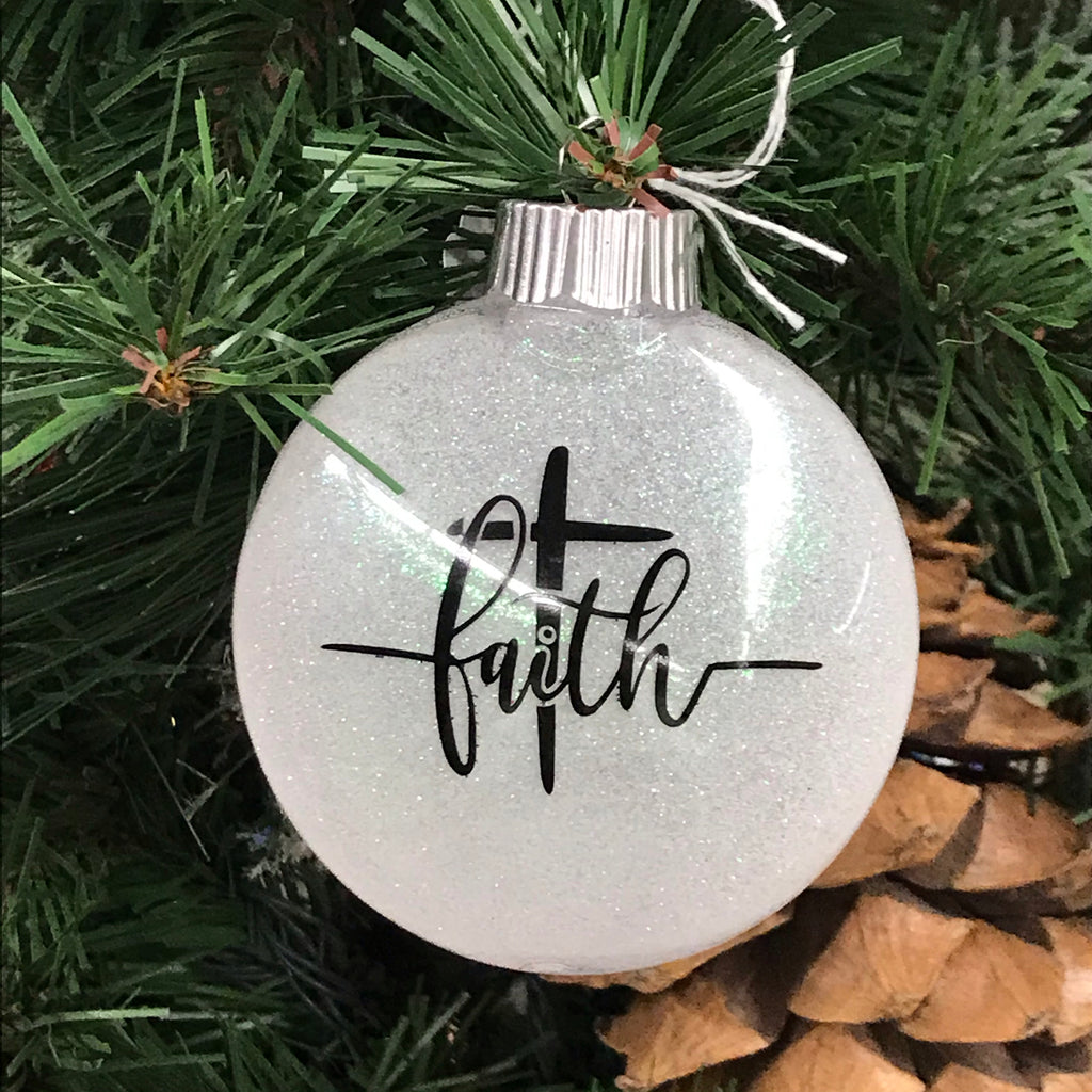 Holiday Christmas Tree Ornament Faith Cross