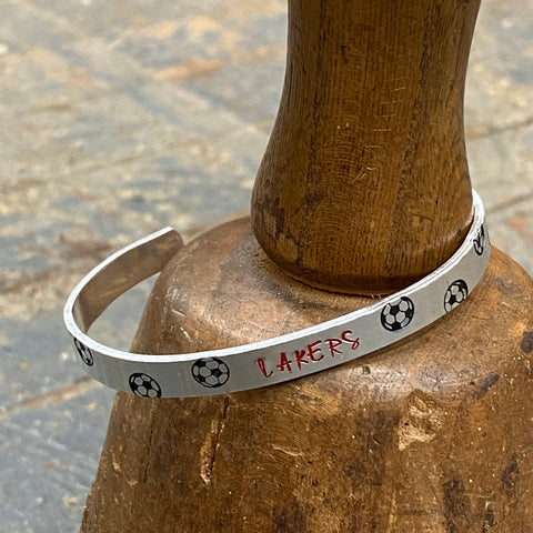 Indian Lake Lakers Soccer Custom Stamped Cuff Bracelet