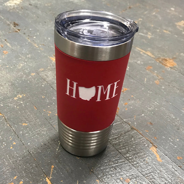 HOME Ohio Stainless Steel 20oz Wine Beverage Drink Travel Tumbler Red