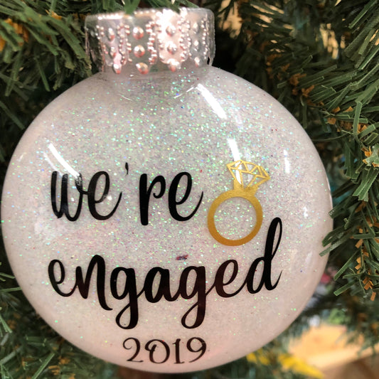 Holiday Christmas Tree Ornament We’re Engaged