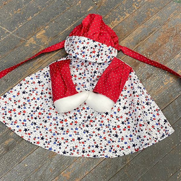 Goose Clothes Complete Holiday Goose Outfit July Red Blue Star Dress and Hat Costume
