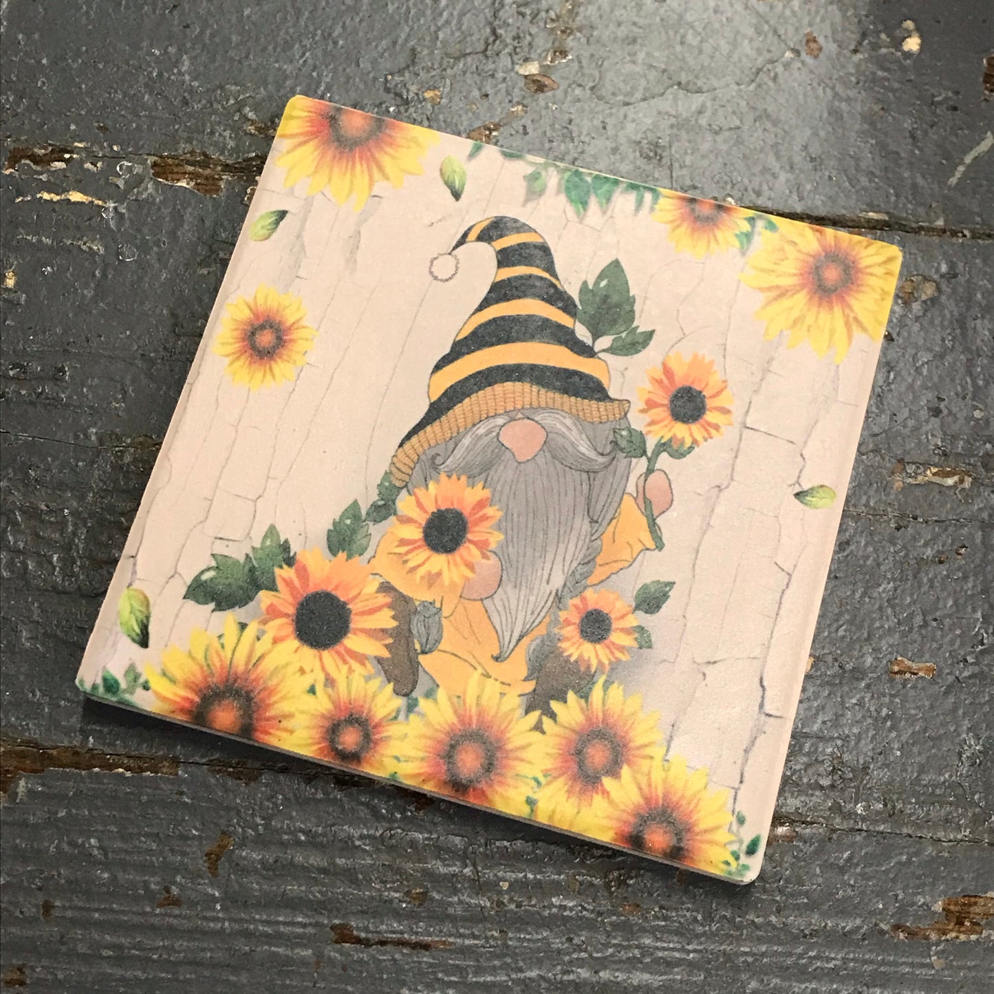 Tumbler Sunflower Gnome Tall Skinny Coaster